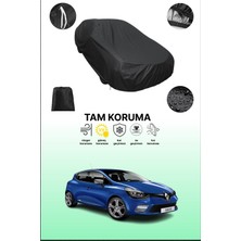 Dokaca Siyah Renault Clio Gt 2009 - 2013 Uyumlu Araba Brandası, Koruyucu Örtü, Oto Branda