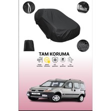 Dokaca Siyah Renault Kangoo 4x4 2001 - 2003 Uyumlu Araba Brandası, Koruyucu Örtü, Oto Branda
