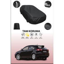Dokaca Siyah Mitsubishi Lancer Sportback 2008 - 2021 Uyumlu Araba Brandası, Koruyucu Örtü, Oto Branda