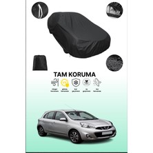 Dokaca Siyah Nissan Micra 2013 - 2017 Uyumlu Araba Brandası, Koruyucu Örtü, Oto Branda