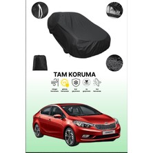 Dokaca Siyah Kia Cerato 3 Sedan Uyumlu Araba Brandası, Koruyucu Örtü, Oto Branda