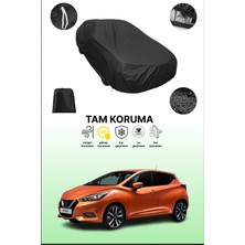 Dokaca Siyah Nissan Micra 5 Kapılı 2017 - 2021 Uyumlu Araba Brandası, Koruyucu Örtü, Oto Branda