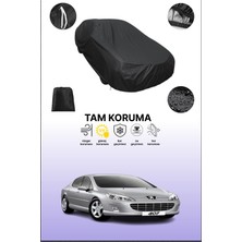 Dokaca Siyah Peugeot 407 2004 - 2010 Uyumlu Araba Brandası, Koruyucu Örtü, Oto Branda