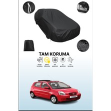 Dokaca Siyah Kia Picanto 2004 - 2007 Uyumlu Araba Brandası, Koruyucu Örtü, Oto Branda