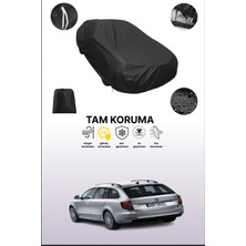 Dokaca Siyah Skoda Superb Combi 2013 - 2015 Uyumlu Araba Brandası, Koruyucu Örtü, Oto Branda