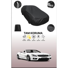Dokaca Siyah Mercedes Sl-Serisi (R230) 2008 - 2011 Uyumlu Araba Brandası, Koruyucu Örtü, Oto Branda