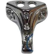 Mepura Moda Taşlı Ahşap Sandık Ayağı, Kutu Ayak 1,5 cm - Nikel, 100 Adet