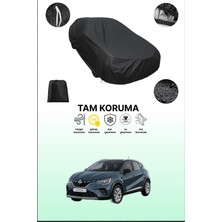 Dokaca Siyah Renault Captur 2017 - 2019 Uyumlu Araba Brandası, Koruyucu Örtü, Oto Branda