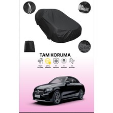 Dokaca Siyah Mercedes C-Class Cabriolet (A205) 2016 - 2021 Uyumlu Araba Brandası, Koruyucu Örtü, Oto Branda