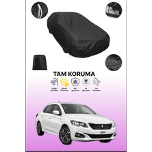 Dokaca Siyah Peugeot 301 Sedan Uyumlu Araba Brandası, Koruyucu Örtü, Oto Branda