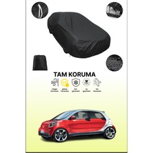 Dokaca Siyah Smart Forfour 2 Uyumlu Araba Brandası, Koruyucu Örtü, Oto Branda