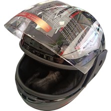 Monero Kapalı Motosiklet Kaskı (Çıkarılabilir Fermuarlı Boyunluklu)