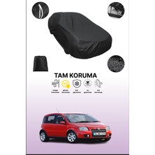 Dokaca Siyah Fiat Panda 100HP 2006 - 2011 Uyumlu Araba Brandası, Koruyucu Örtü, Oto Branda