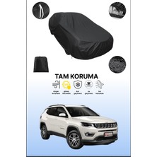 Dokaca Siyah Jeep Compass 1 Uyumlu Araba Brandası, Koruyucu Örtü, Oto Branda