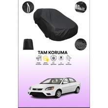Dokaca Siyah Kia Rio Sedan 2009 - 2011 Uyumlu Araba Brandası, Koruyucu Örtü, Oto Branda