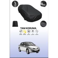 Dokaca Siyah Renault Megane 2 Classic Uyumlu Araba Brandası, Koruyucu Örtü, Oto Branda