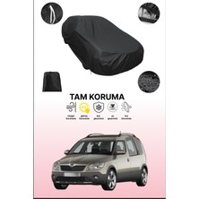 Dokaca Siyah Skoda Roomster Uyumlu Araba Brandası, Koruyucu Örtü, Oto Branda
