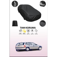 Dokaca Siyah Opel Corsa 5 Kapılı 1993 - 1997 Uyumlu Araba Brandası, Koruyucu Örtü, Oto Branda