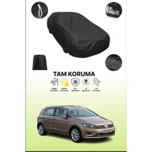 Dokaca Siyah Volkswagen Golf Sportsvan 2017 - 2021 Uyumlu Araba Brandası, Koruyucu Örtü, Oto Branda