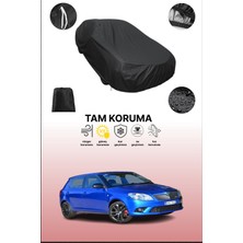 Dokaca Siyah Skoda Fabia Rs 2010 - 2014 Uyumlu Araba Brandası, Koruyucu Örtü, Oto Branda