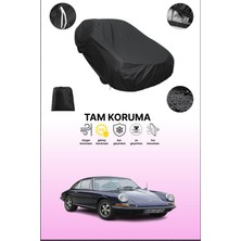Dokaca Siyah Porsche 912 Uyumlu Araba Brandası, Koruyucu Örtü, Oto Branda