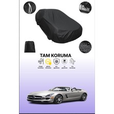 Dokaca Siyah Mercedes Sls Amg Roadster 2012 - 2014 Uyumlu Araba Brandası, Koruyucu Örtü, Oto Branda