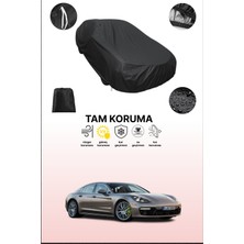 Dokaca Siyah Porsche Panamera Turbo S E-Hybrid 2017 - 2021 Uyumlu Araba Brandası, Koruyucu Örtü, Oto Branda