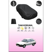 Dokaca Siyah Mazda 323 3 Hatchback Uyumlu Araba Brandası, Koruyucu Örtü, Oto Branda