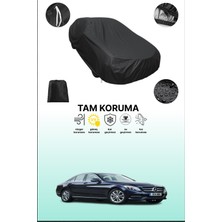 Dokaca Siyah Mercedes C-Class (W205) 2014 - 2018 Uyumlu Araba Brandası, Koruyucu Örtü, Oto Branda