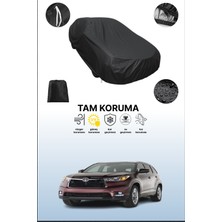 Dokaca Siyah Toyota Highlander 2014 - 2016 Uyumlu Araba Brandası, Koruyucu Örtü, Oto Branda