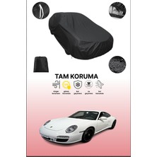 Dokaca Siyah Porsche 911 Car.rera Gts (997) 2010 - 2011 Uyumlu Araba Brandası, Koruyucu Örtü, Oto Branda