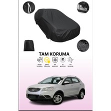Dokaca Siyah Ssangyong Korando 3 Uyumlu Araba Brandası, Koruyucu Örtü, Oto Branda