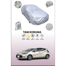 Dokaca Gri Toyota Prius C 2017 - 2021 Uyumulu Oto Branda, Araba Brandası, Koruyucu Örtü
