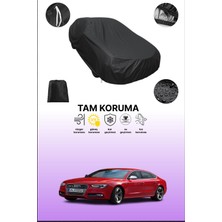 Dokaca Siyah Audi S5 Sportback 2011 - 2016 Uyumlu Araba Brandası, Koruyucu Örtü, Oto Branda