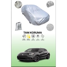 Dokaca Gri Fiat 500 x 2018 - 2021 Uyumulu Oto Branda, Araba Brandası, Koruyucu Örtü
