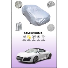 Dokaca Gri Audi R8 V8 Spyder 2010 - 2013 Uyumulu Oto Branda, Araba Brandası, Koruyucu Örtü