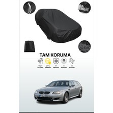 Dokaca Siyah Bmw M5 Touring (E61) 2007 - 2010 Uyumlu Araba Brandası, Koruyucu Örtü, Oto Branda