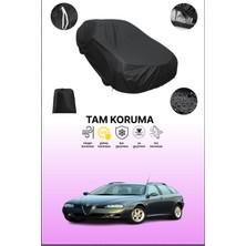 Dokaca Siyah Alfa Romeo 156 Sportwagon 2003 - 2005 Uyumlu Araba Brandası, Koruyucu Örtü, Oto Branda