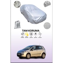 Dokaca Gri Fiat Punto Evo 5 Kapılı 2009 - 2012 Uyumulu Oto Branda, Araba Brandası, Koruyucu Örtü