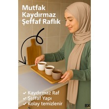 AyrStore Mutfak Dolabı Çekmece Kaydırmaz Raf Örtüsü Şeffaf, Suya Dayanıklı, Kesilebilir Pvc 45X300 cm