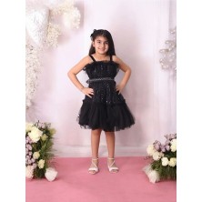 Ahsenim Bebe Tüllü Pul Işlemeli Kısa Kız Çocuk Abiye Elbise 5-10 Yaş