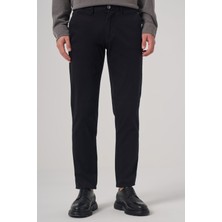 Morven  Erkek Siyah Pamuk Trend Slim Fit Chino Pantolon