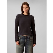 Calvin Klein Kadın Koyu Gri T-Shirt