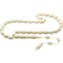 Tesbihname Sistemli Kapsül Kesim Naturel Renk Deve Kemiği Tesbih