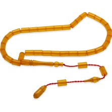 Tesbihname Sistemli Kesme Kesim Mini Boy Turuncu Ateş Kehribar Tesbih