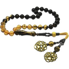 Tesbihname 1000 Ayar Gümüş Özel Kazaz Püsküllü Istanbul Kesim Süzme Siyah Beyaz Ateş Kehribar Tesbih