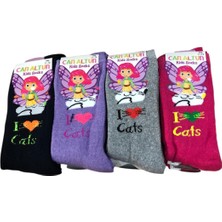 Royam 4 Lü Can Altun Pamuklu Kız Çocuk Kışlık Kalın Havlu Soket Çorap Karışık Renkler