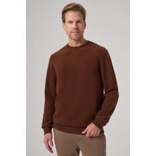 Morven  Erkek Kiremit Trend Bisiklet Yaka Sweatshirt