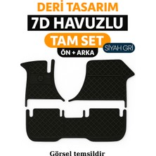 Trobus Volkswagen Caddy 2007 7d Havuzlu Deri Oto Paspas Seti - [siyah Gri]