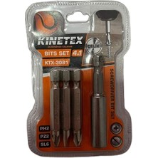 Kinetex Kınetex Bits Set 4in1 KTX-3081 Renk Turuncu